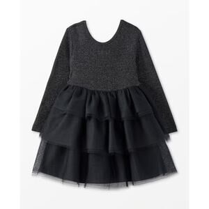 $89 Hanna Andersson Tulle Sparkle Dress - Black - size 6-7